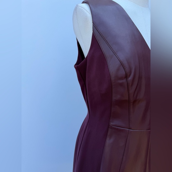 International Concepts / INC Women’s Faux Leather Panel Midi Dress SZ 10 Petite - Picture 9 of 17